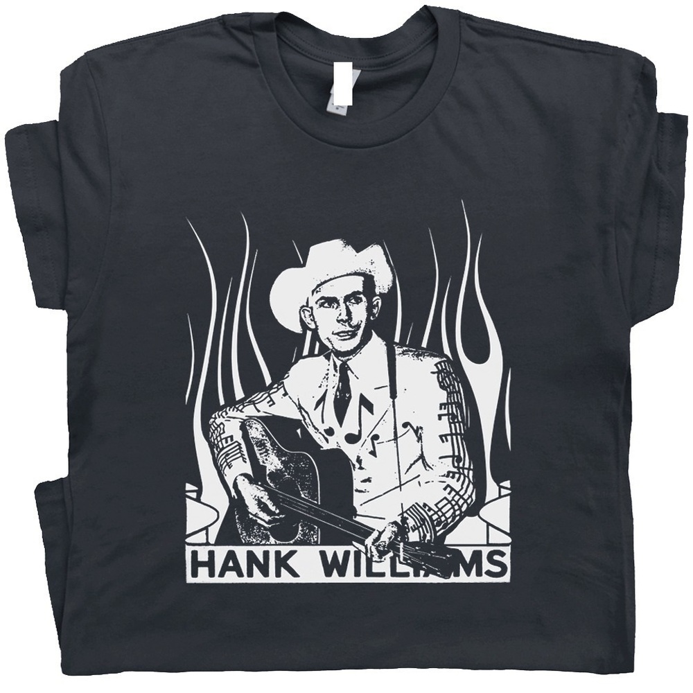 Hank Williams Sr. T Shirt Retro Country Music Shirts Unisex Tee Shirt